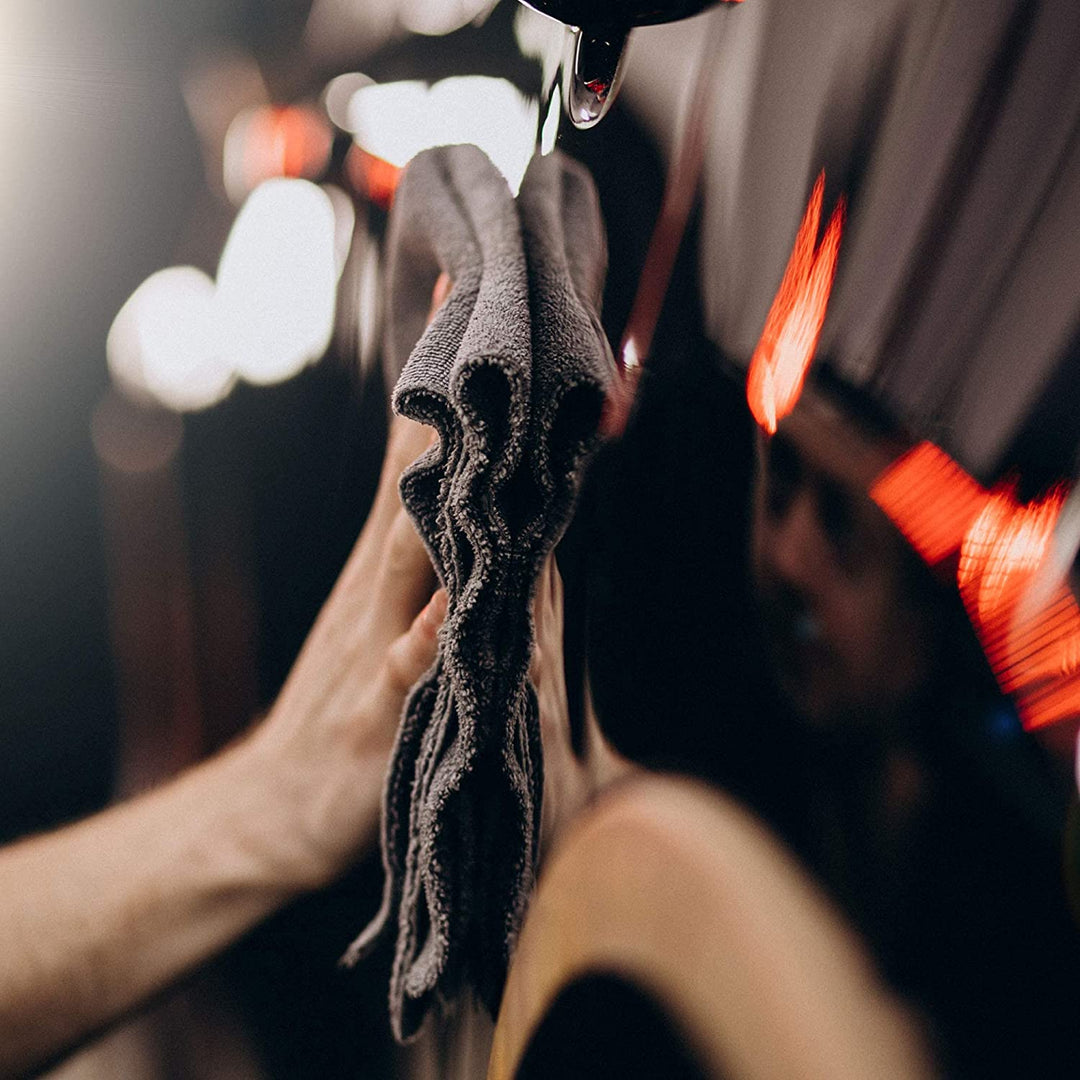 9 Piece Car Cleaning Brush Microfiber Cloth Pad Kit