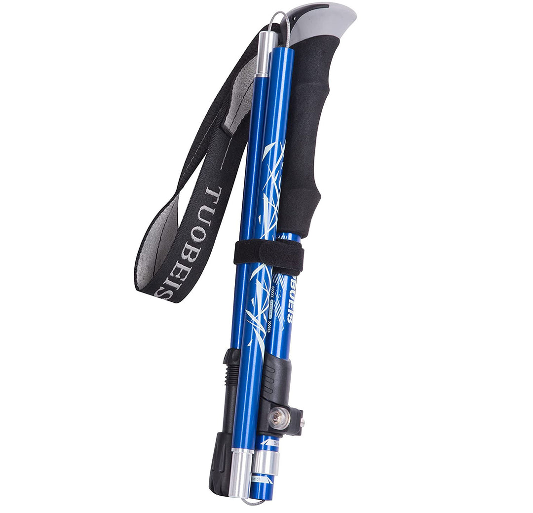 Aluminum Alloy Foldable Ultralight Hiking Pole-Blue