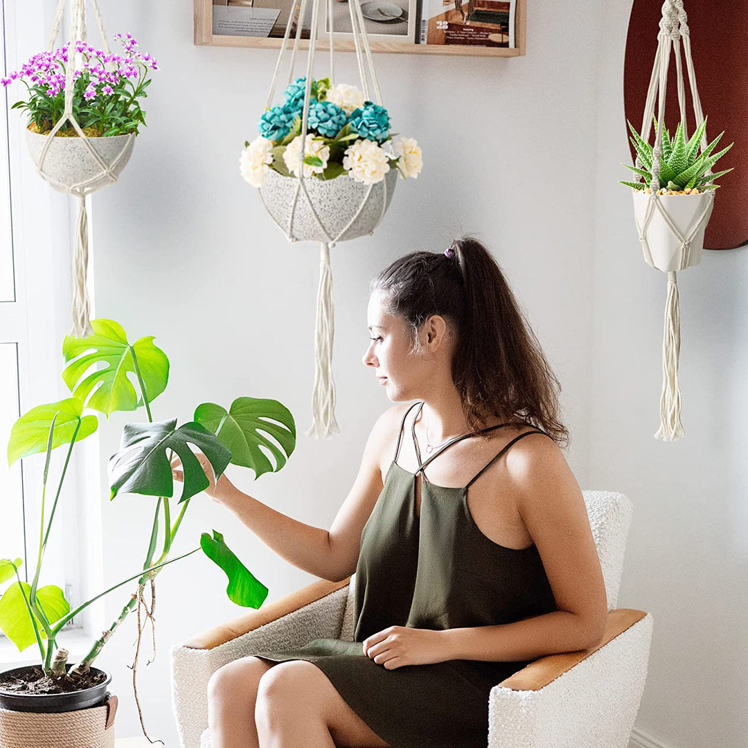 4 Pack Simple Design Indoor Planter Hanging Rope-Type C