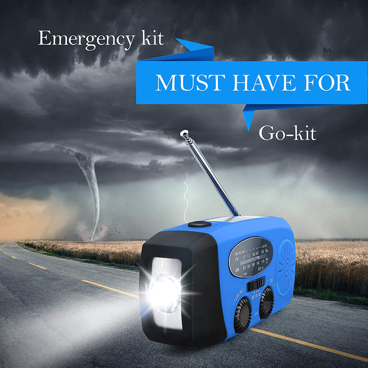 Emergency Hand Crank Self Powered AMFM Solar Radio
