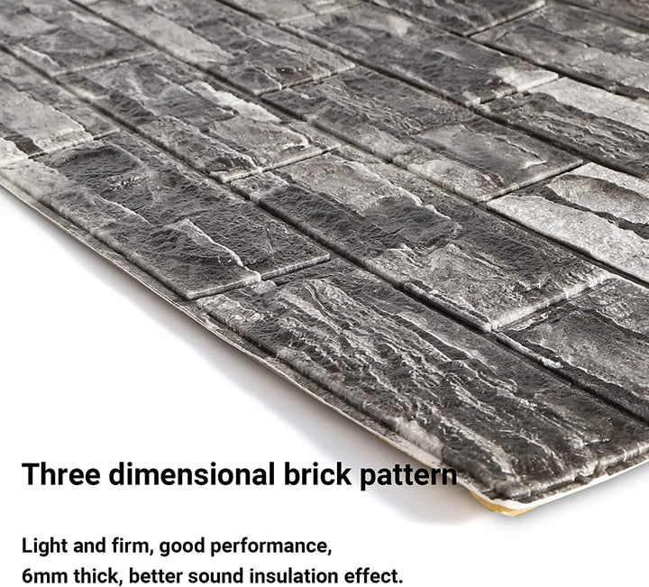 5Pcs 3D Brick Self Adhesive Wallpaper Panels 70X75CM-Marble