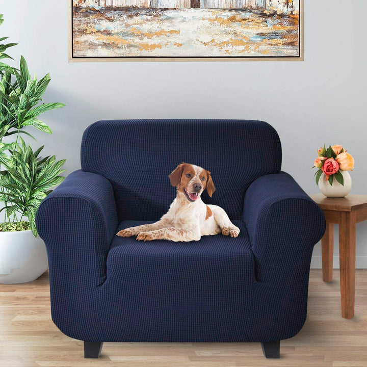 High Stretch Sofa Couch Slipcover One Seat-Blue