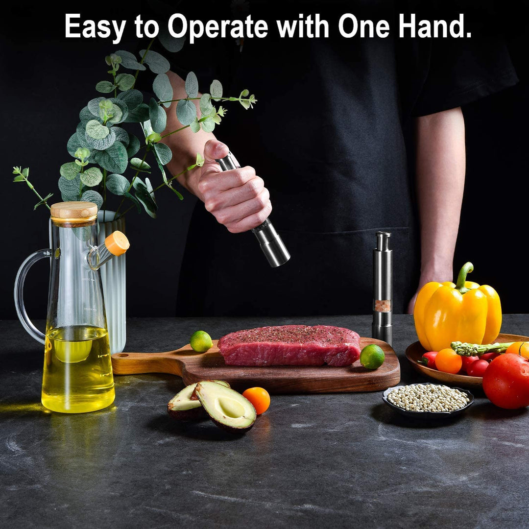 Stainless Steel Push Button Salt Pepper Grinder