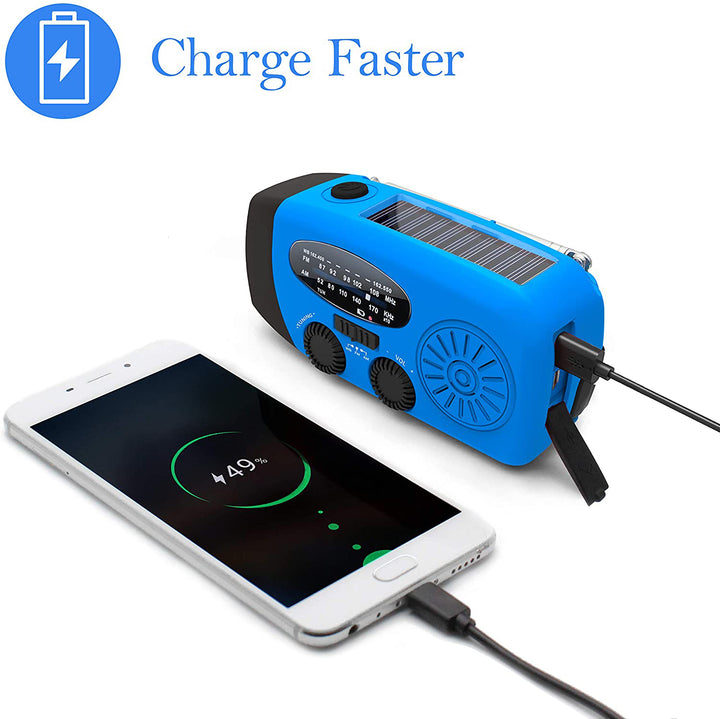 Emergency Hand Crank Self Powered AMFM Solar Radio