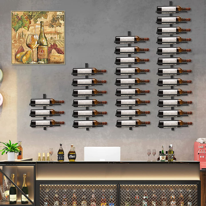 Wall Mounted Wine Bottle Rack Holder Organizer-6 Bottle