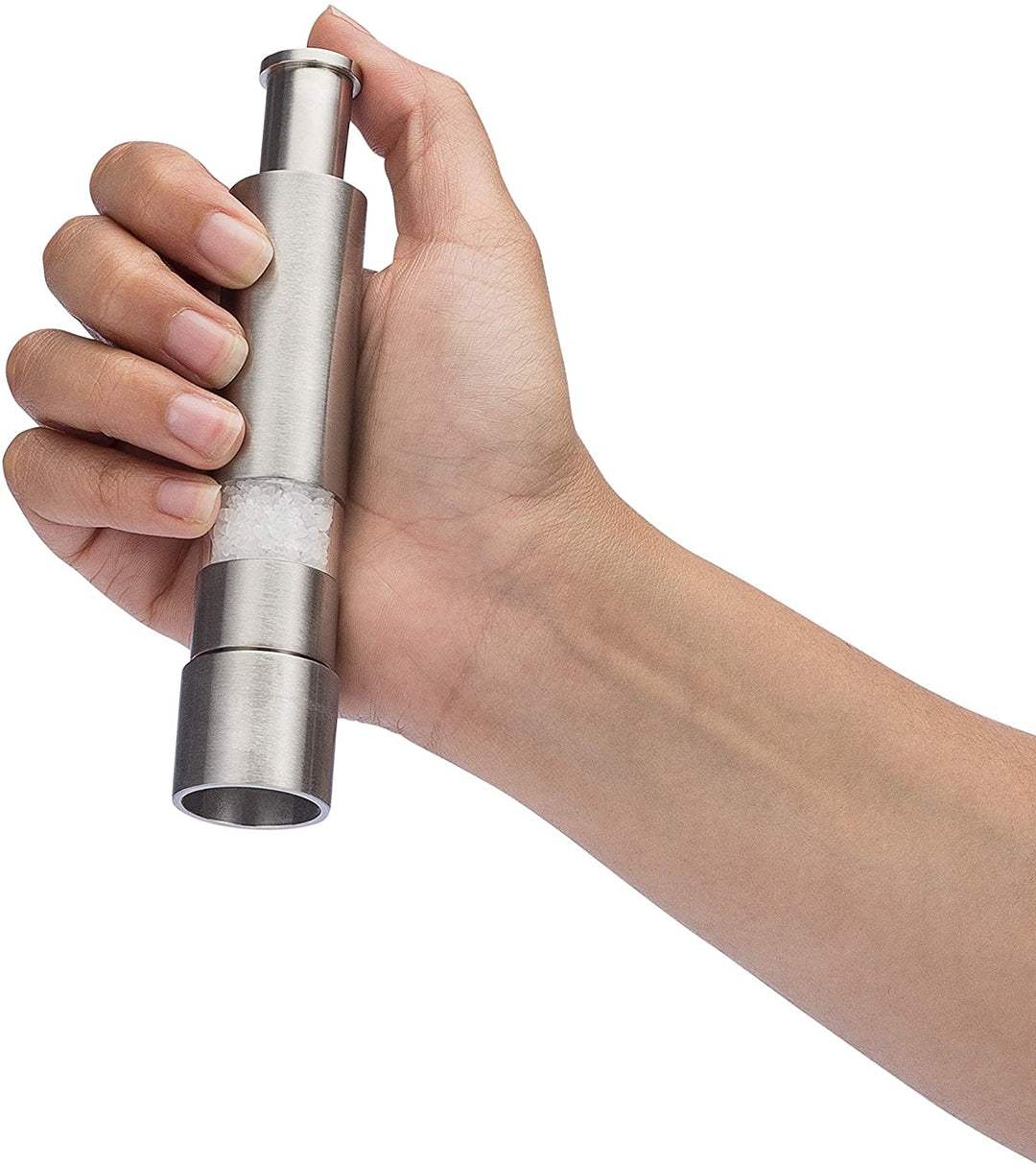 Stainless Steel Push Button Salt Pepper Grinder