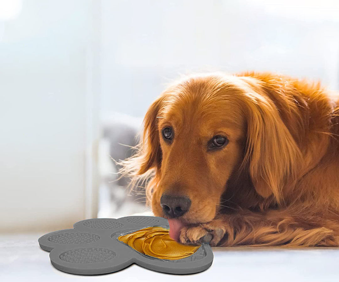 Dog Slow Feeders Lick Mat Gray Paw