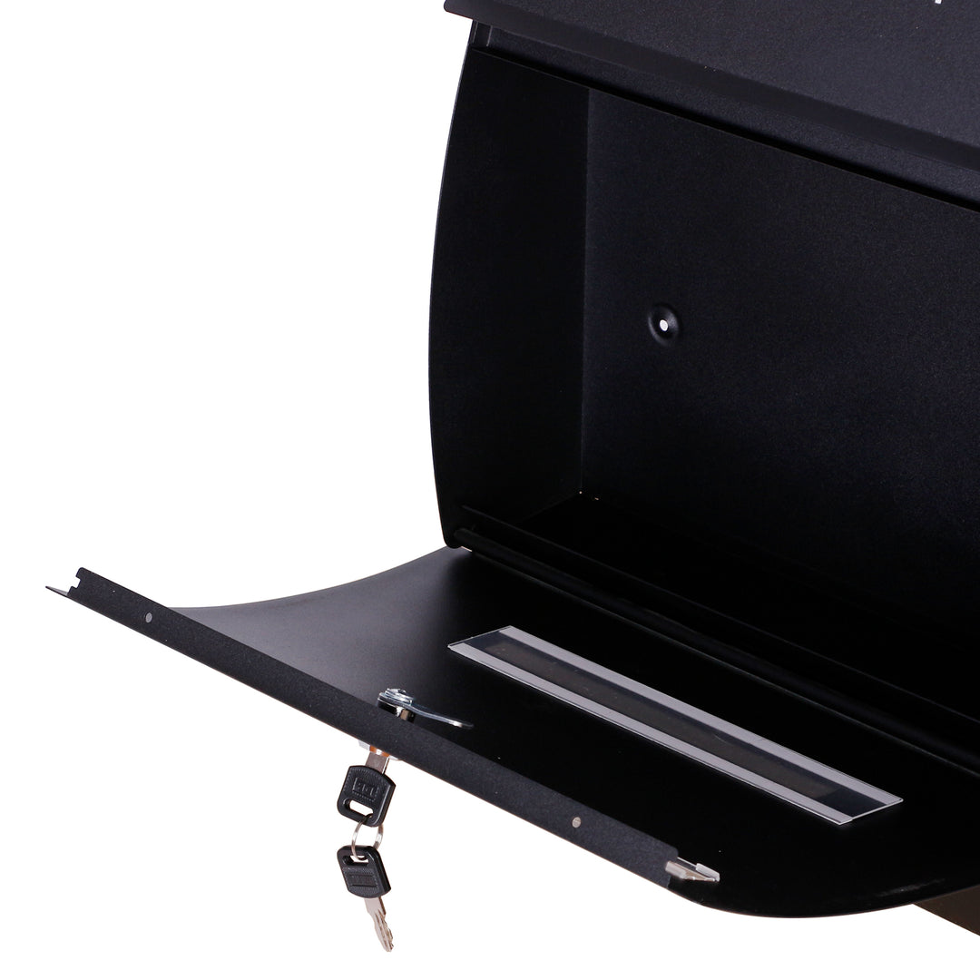 Wall Mounted Vertical Locking Drop Mail Box Arched