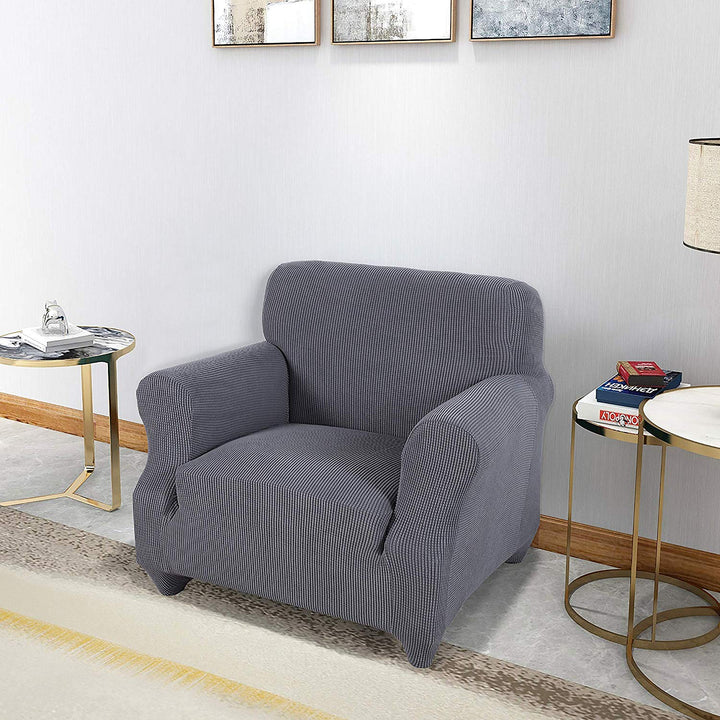 High Stretch Sofa Couch Slipcover One Seat-Gray