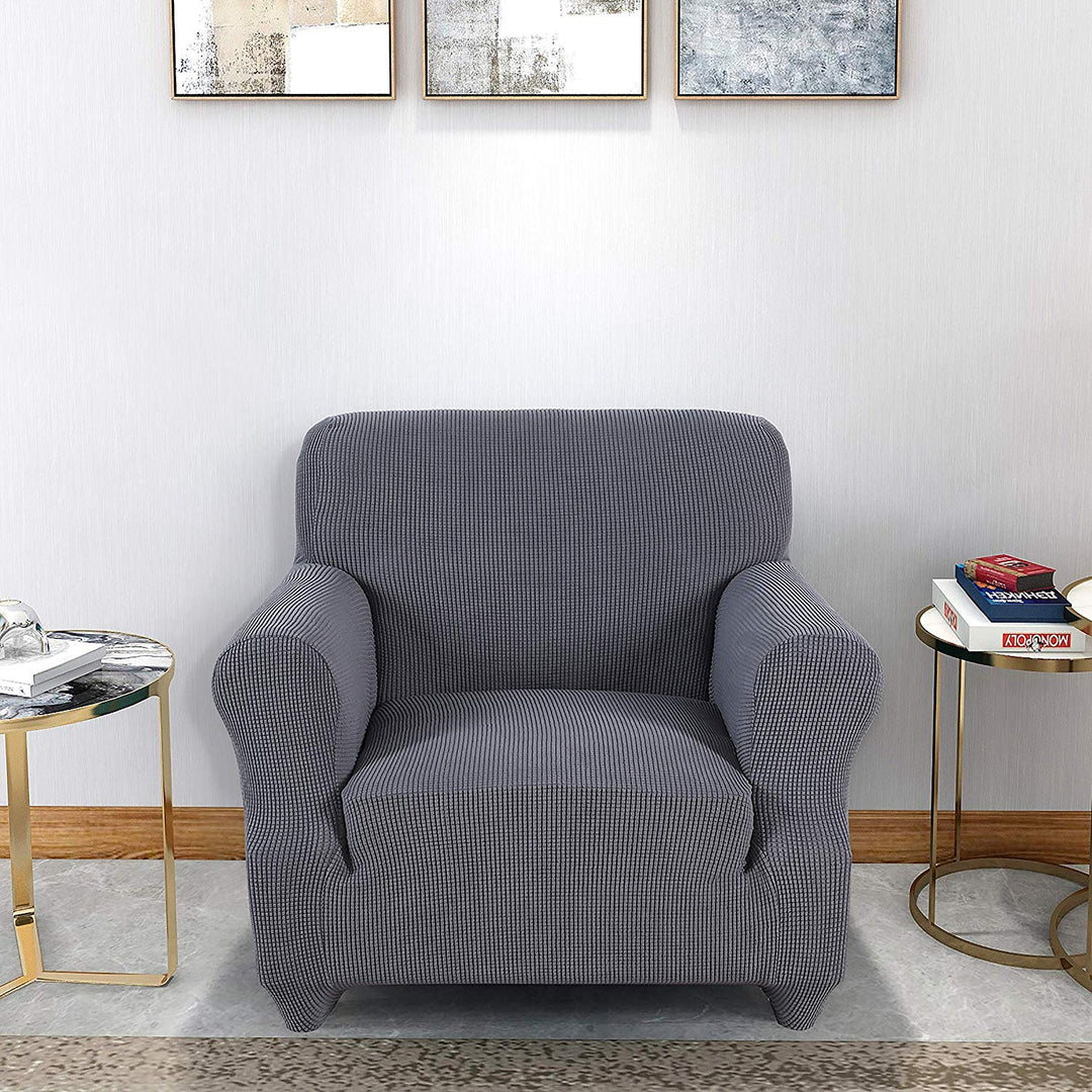 High Stretch Sofa Couch Slipcover One Seat-Gray