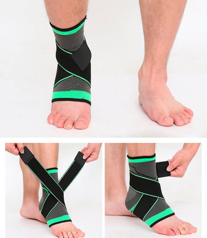 Breathable Nylon Adjustable Ankle Brace - M