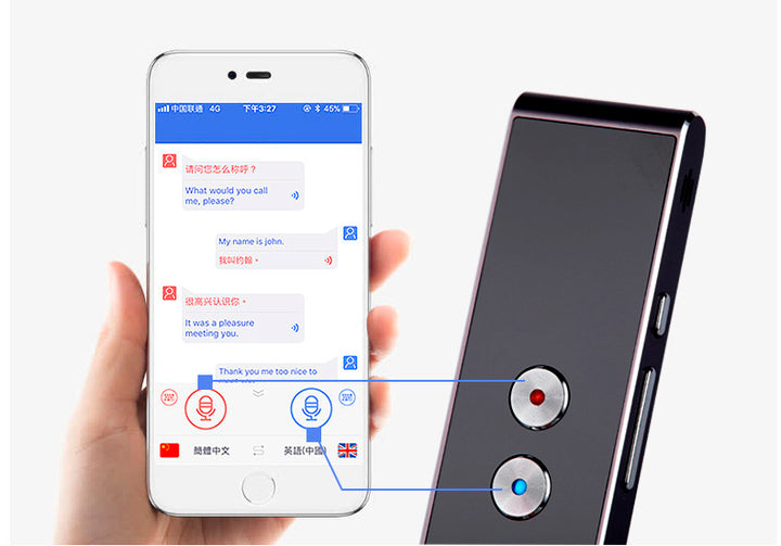 Handheld Pocket Smart Two-Way Language Voice Translator