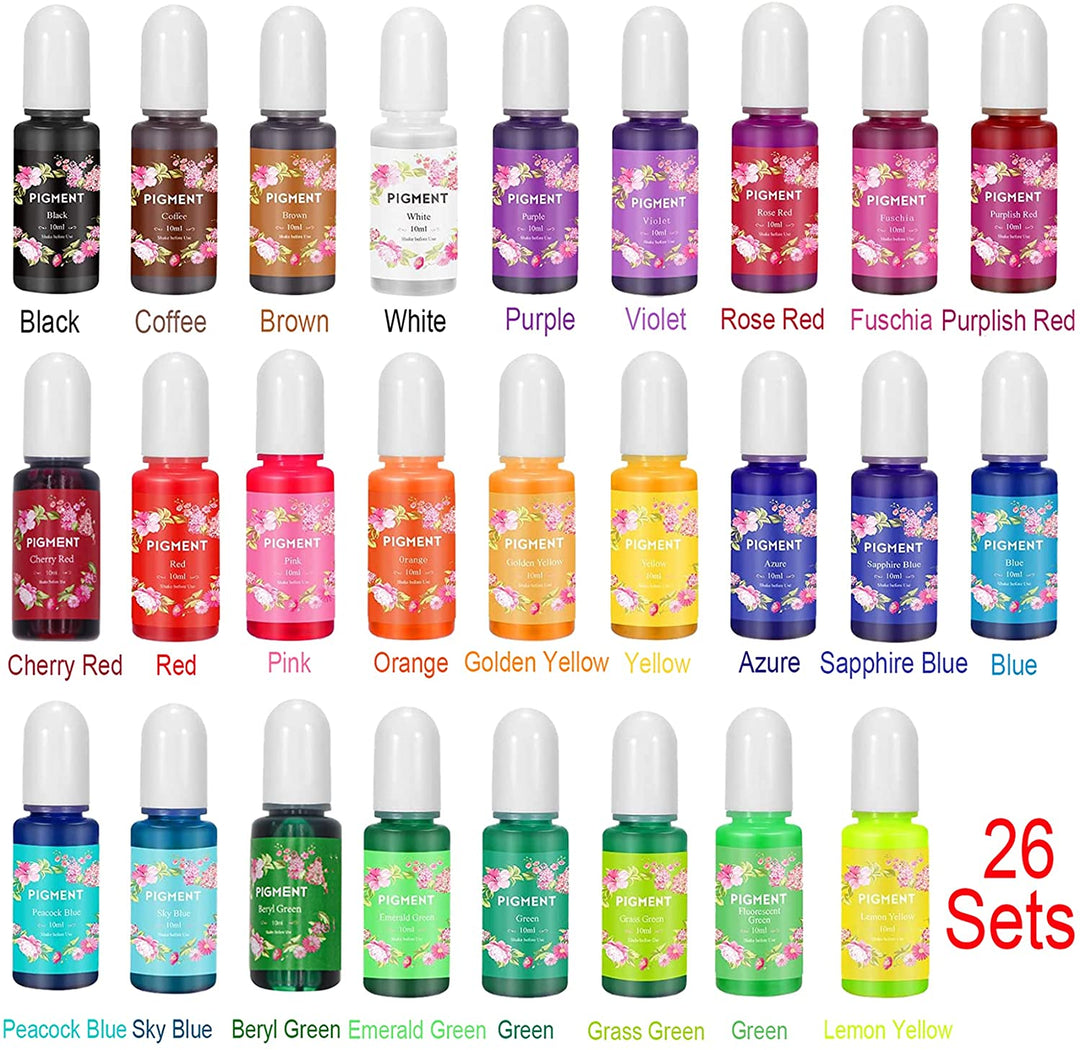 26 Colors Translucent Epoxy Resin Colorant