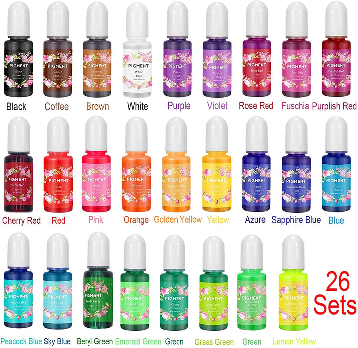 26 Colors Translucent Epoxy Resin Colorant