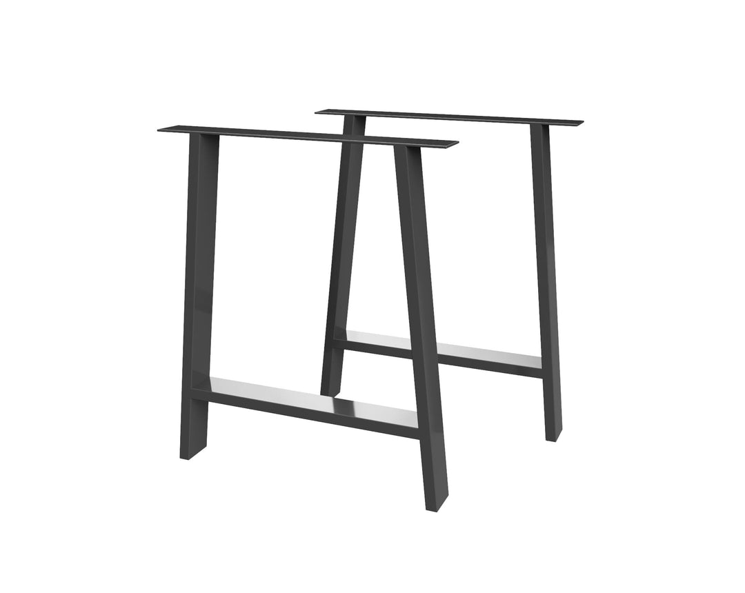 Set of 2 Steel A Shape DIY Table Bench Legs 72cm-Black