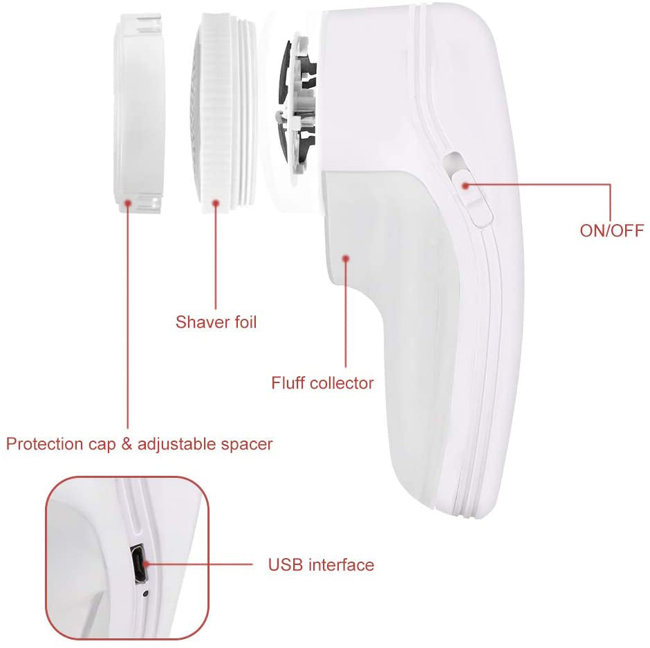 Portable Electric Clothing Shaver Lint Remover USB Rechargeable