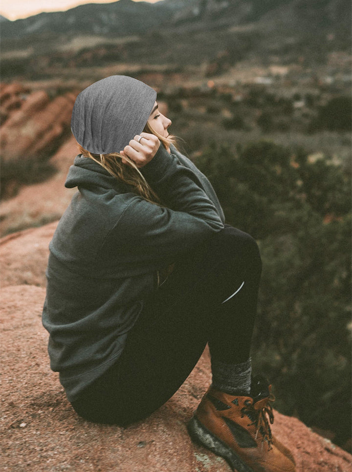Unisex Ultra Light Slouchy Beanie-Gray