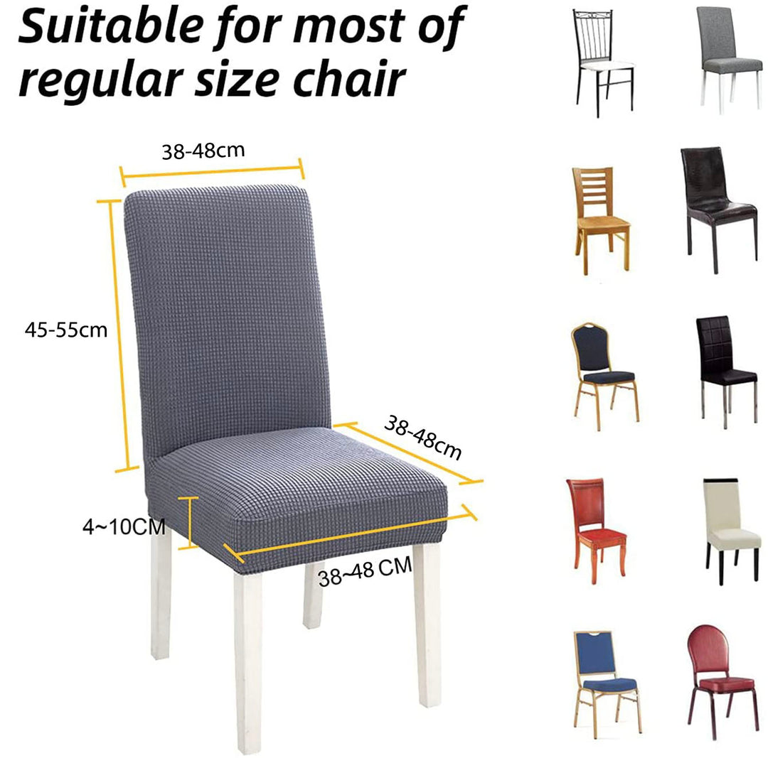 4 Pack High Stretch Seat Chair Slipcover - Blue