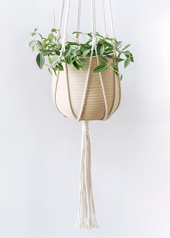4 Pack Simple Design Indoor Planter Hanging Rope with Steel Hook-Type A