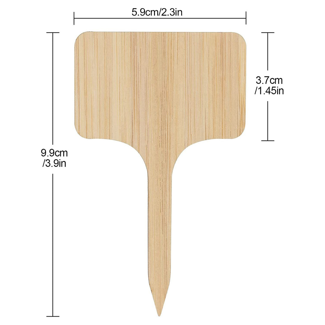 50Pcs T-Type Bamboo Garden Plant Labels
