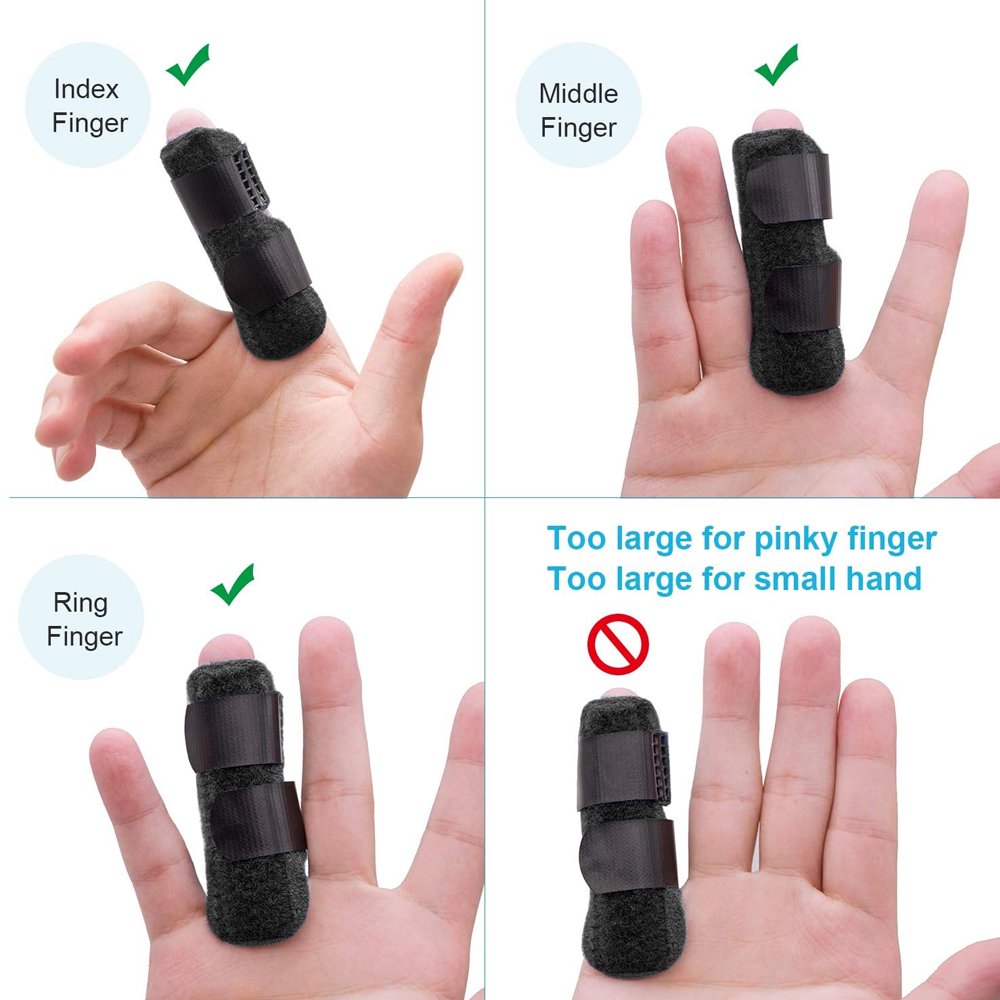 2Pcs Adjustable Aluminum Alloy Finger Splint