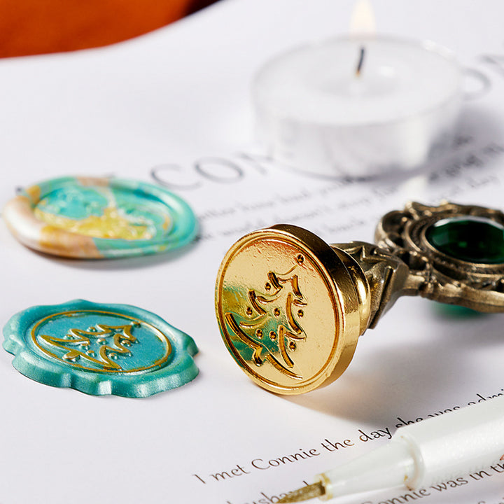 Wax Seal Stamp with Sealing Wax Beads Tool Kit