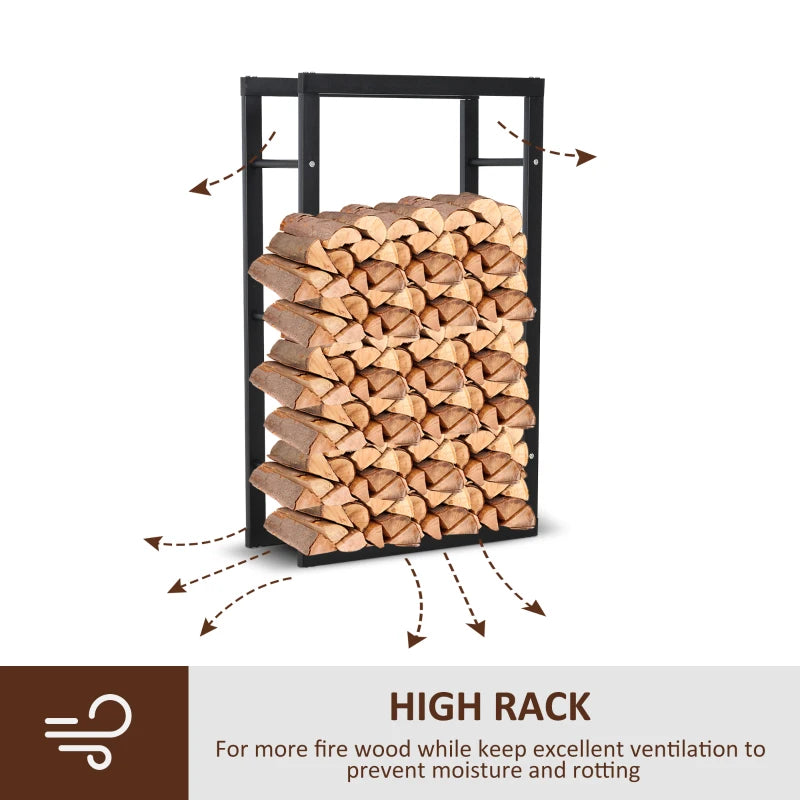Firewood Rack Wood Storage Rack - 150x80x25cm
