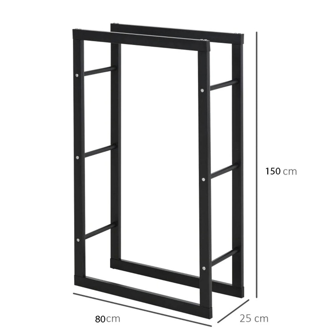Firewood Rack Wood Storage Rack - 150x80x25cm
