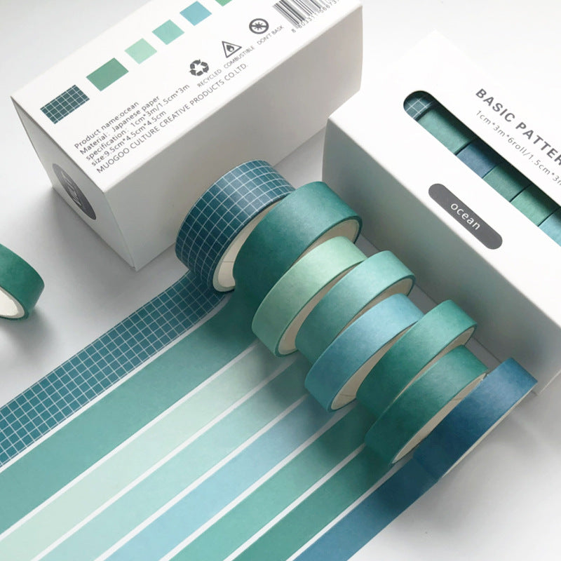 8Rolls Washi Tape Masking Tape Set-Ocean 2pack