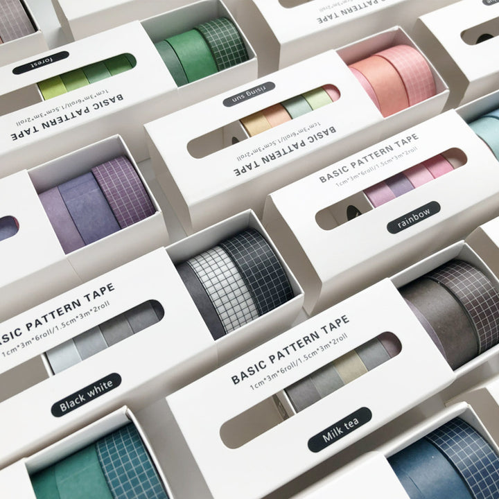 8Rolls Washi Tape Masking Tape Set-Champagne 2pack