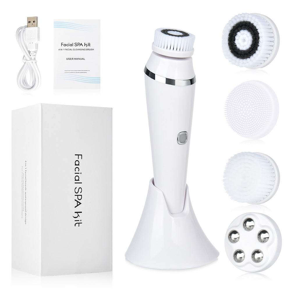 Facial Cleansing Brush with 4 Brush Heads