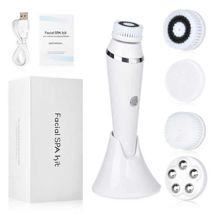 Facial Cleansing Brush with 4 Brush Heads