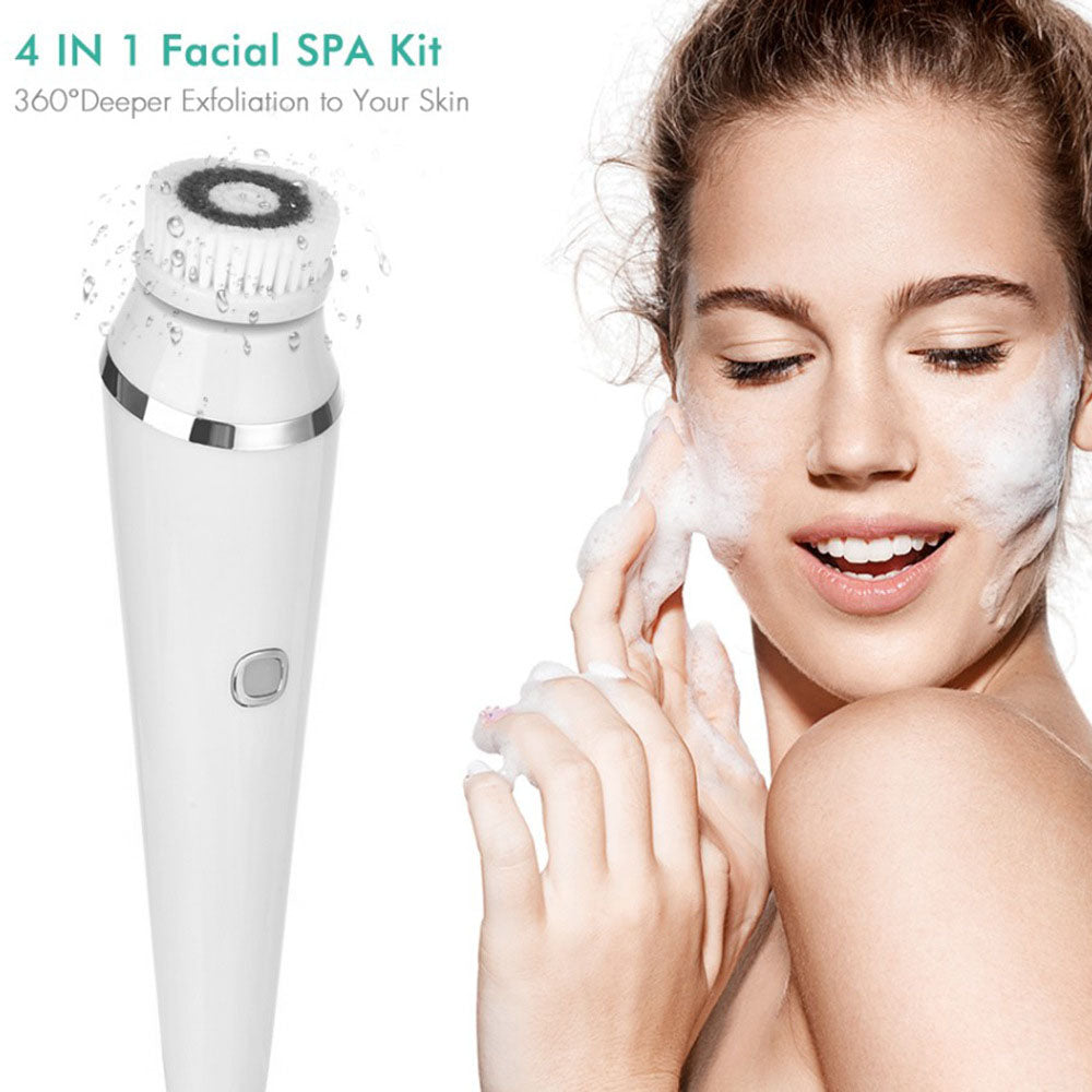 Facial Cleansing Brush with 4 Brush Heads