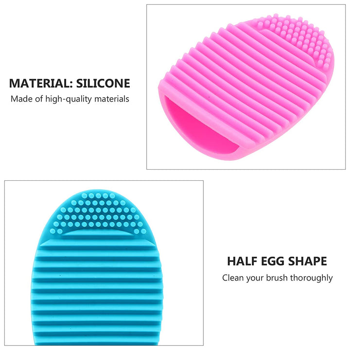 4Pcs Makeup Brush Cleaner Mat Silicone Cosmetic Cleaning Pad