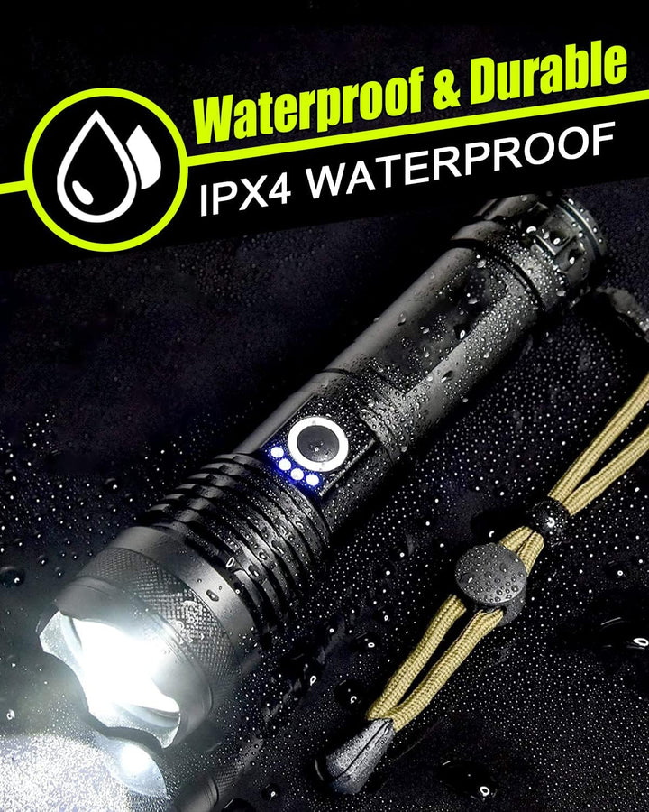 High Lumen LED Rechargeable Super Bright Torch Flashlight-18CM