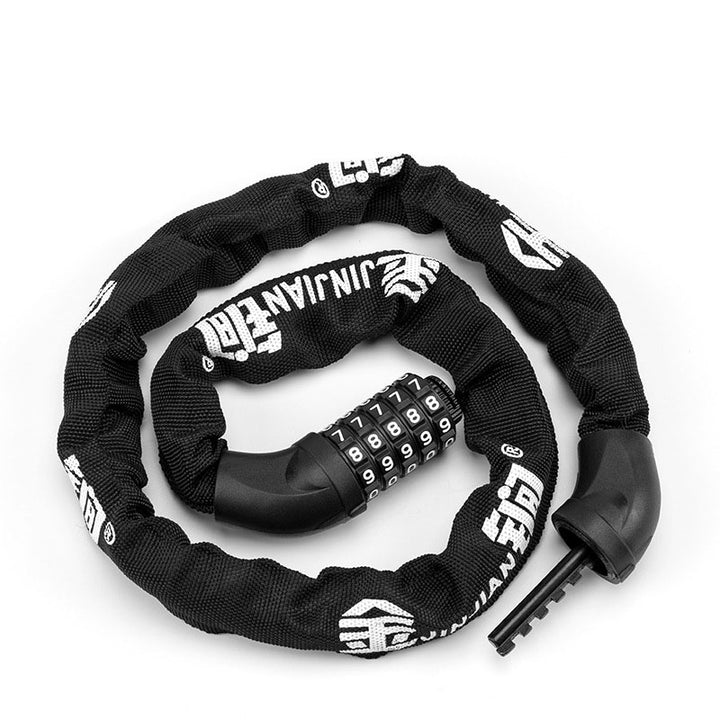 5 Digit Combination Bicycle Chain Lock - Black