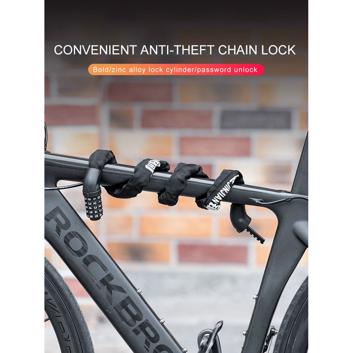 5 Digit Combination Bicycle Chain Lock - Black