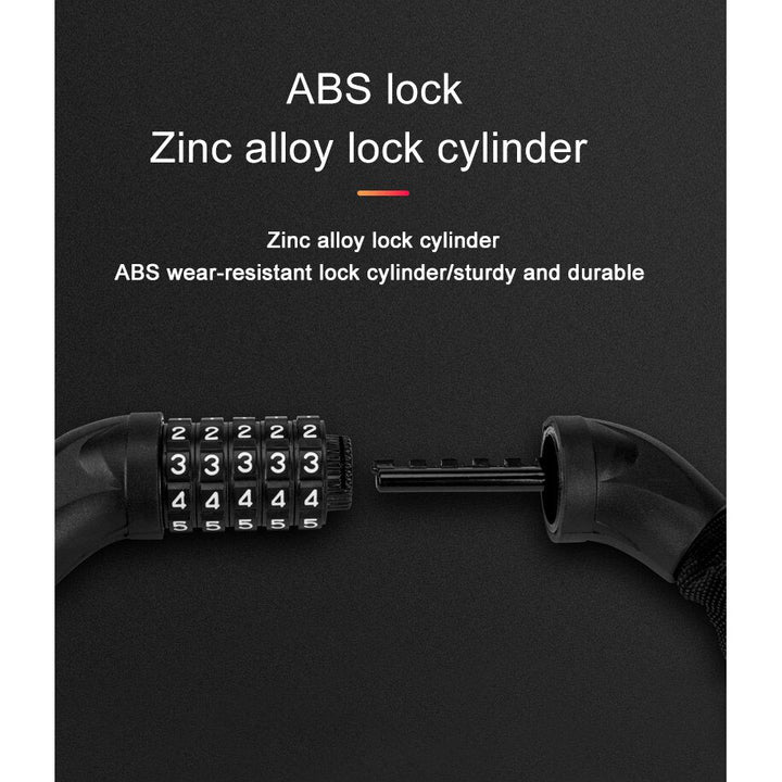 5 Digit Combination Bicycle Chain Lock - Blue