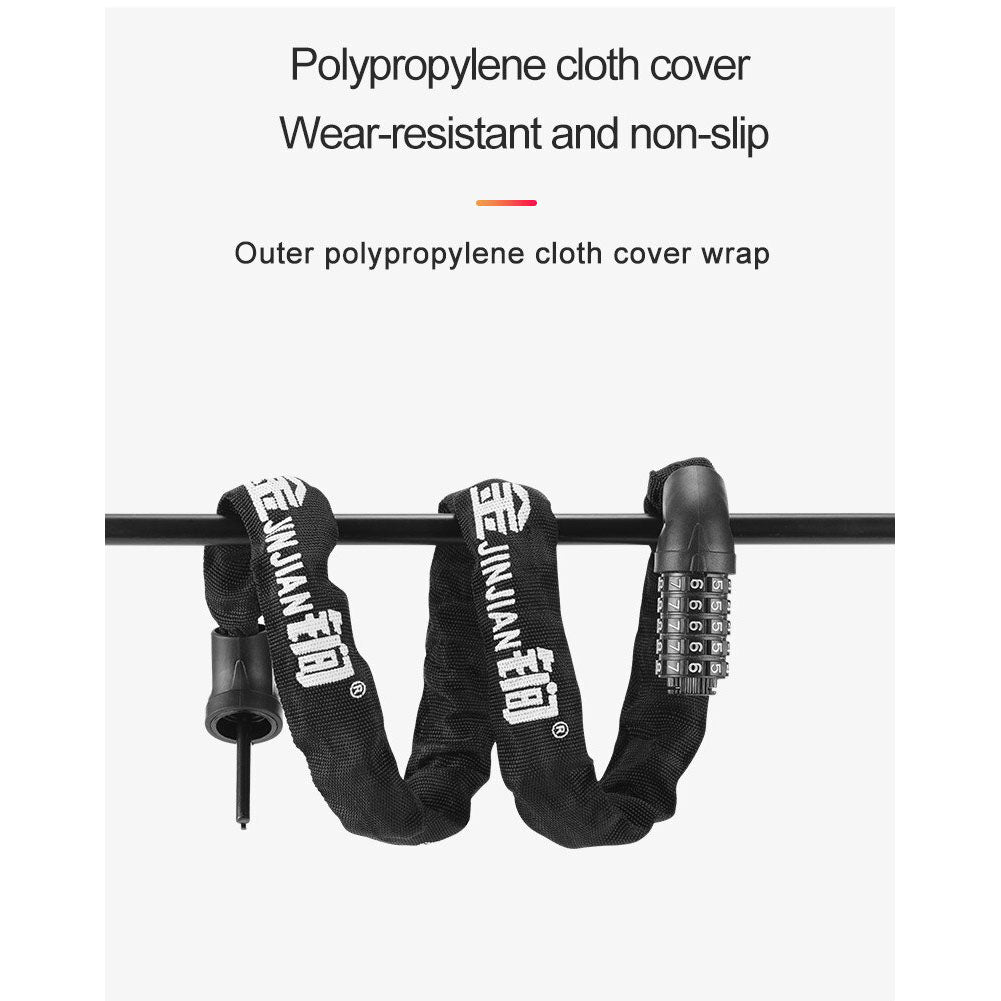 5 Digit Combination Bicycle Chain Lock - Blue