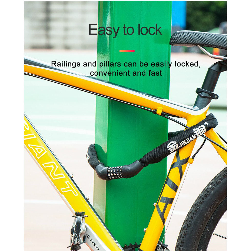 5 Digit Combination Bicycle Chain Lock - Blue