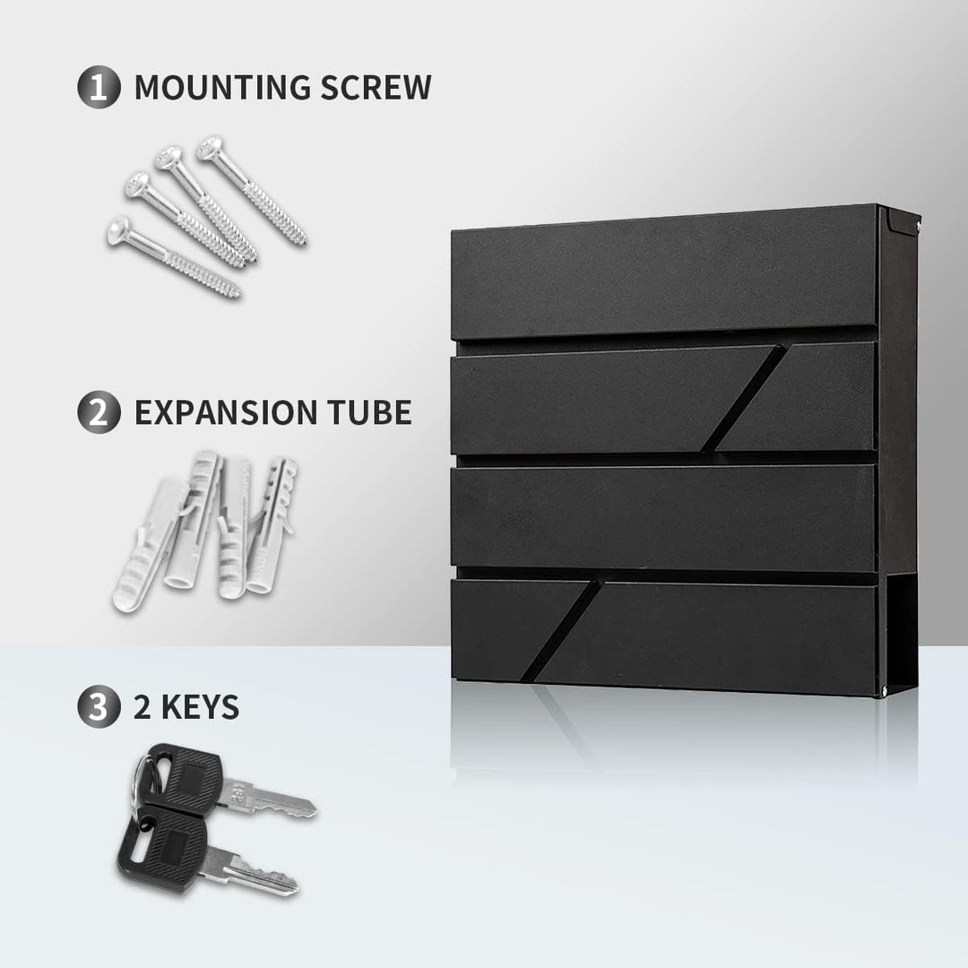 Large Capacity Locking Mailbox with Newspaper Holder