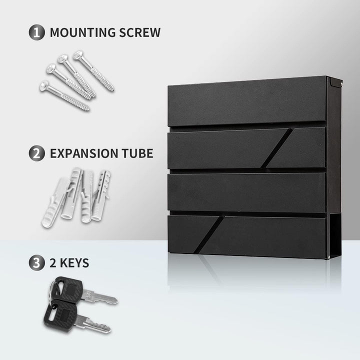 Large Capacity Locking Mailbox with Newspaper Holder