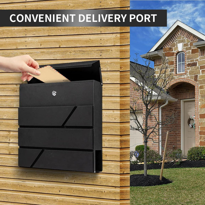 Large Capacity Locking Mailbox with Newspaper Holder