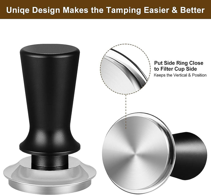 58mm Calibrated Espresso Coffee Tamper with Spring Loaded