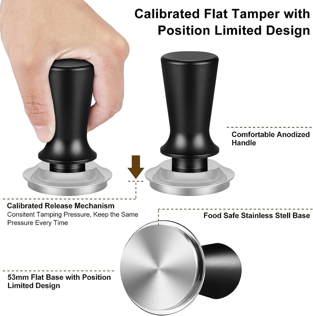 51mm Calibrated Espresso Coffee Tamper with Spring Loaded