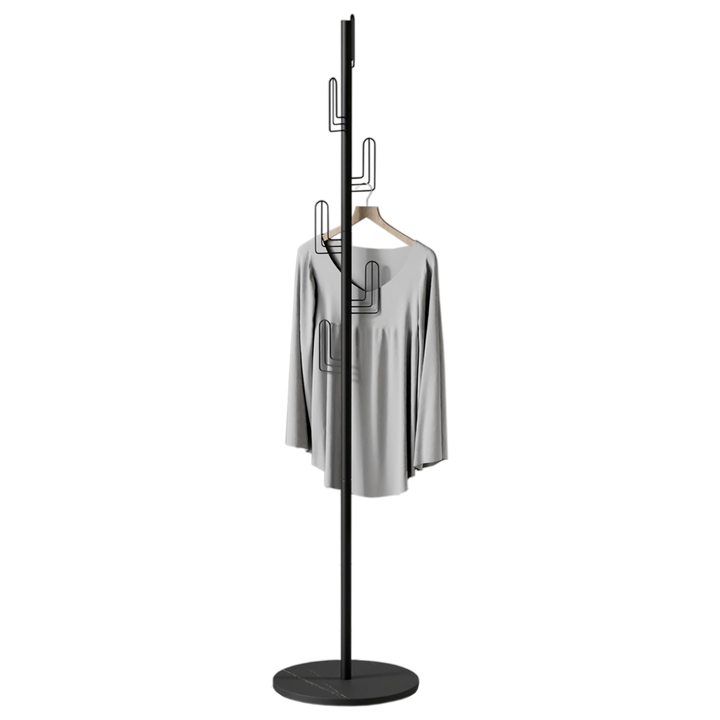 Cactus Metal Coat Rack Sintered Stone Base-Black