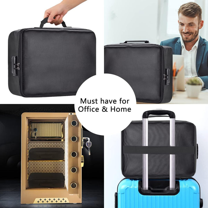 3-Layer Fireproof Document Organizer with Lock