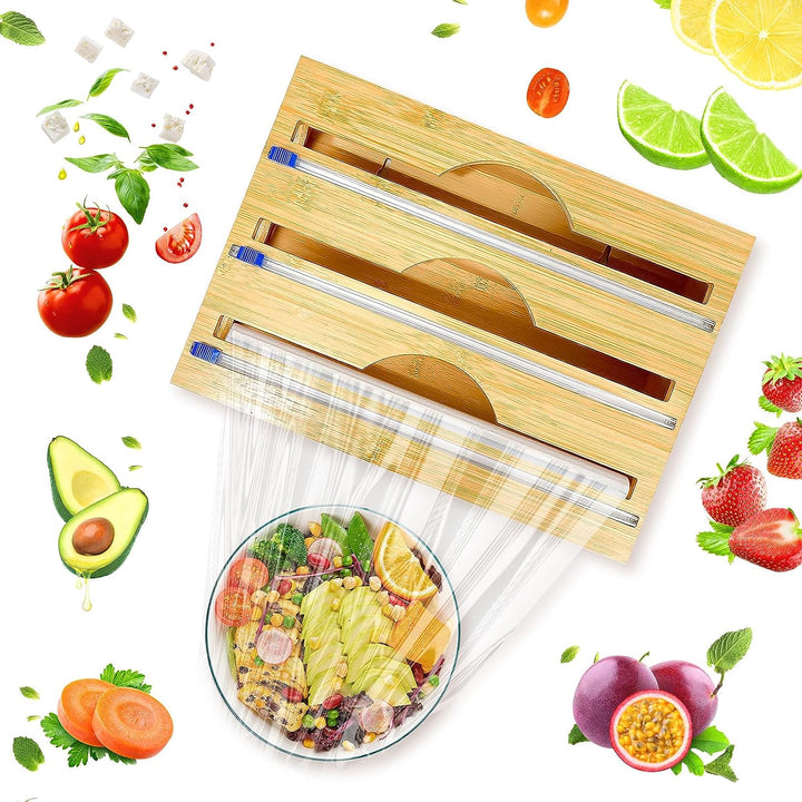 Bamboo 3 in 1 Wrap Organizer with Cutter