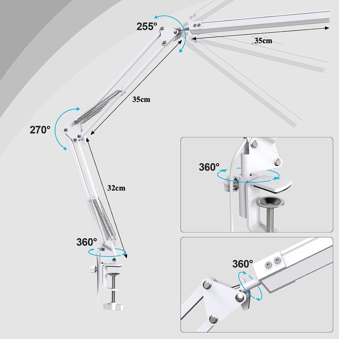 Swing Arm Desk Light With Clamp