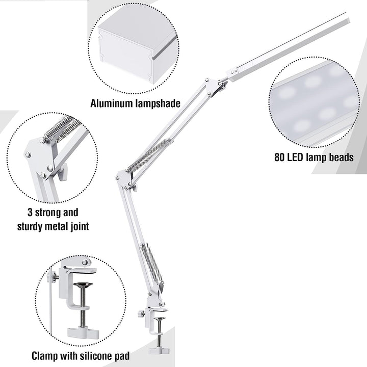 Swing Arm Desk Light With Clamp